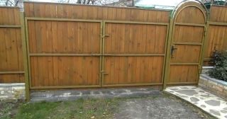 Купить распашные ворота деревянные Карабулак, цена от 2753 руб.